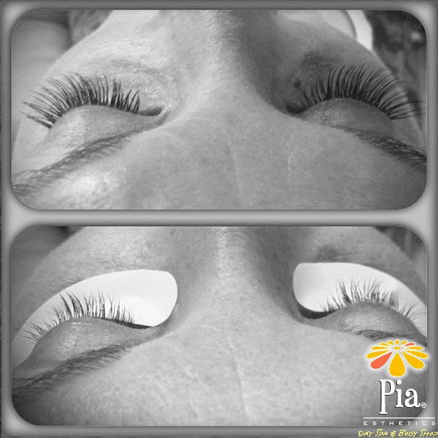 Eyelash extensions by Szilvia kiss at Pia day spa South Tampa location #lashes #beforeandafter #extensions #lashes #dayspa #piaspa