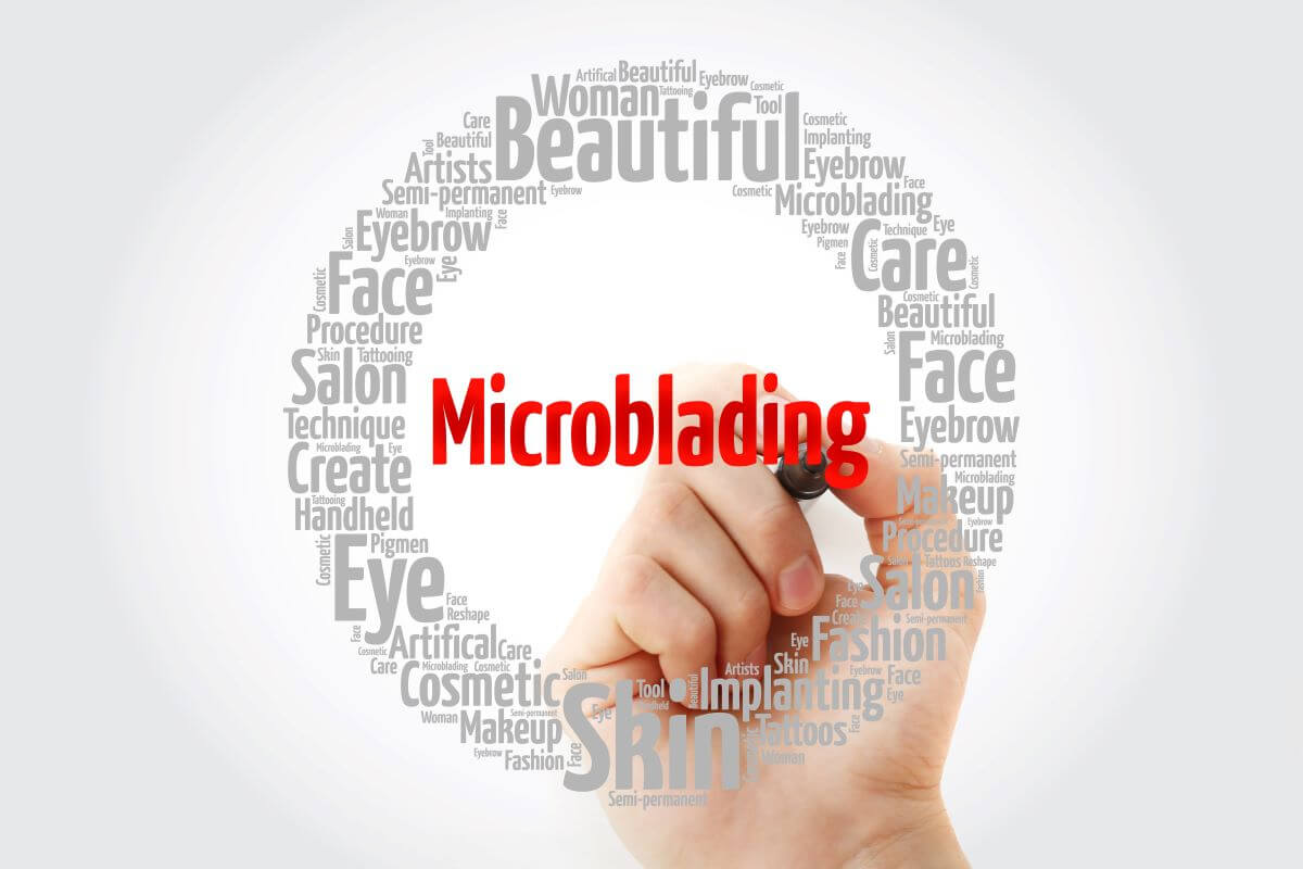 Microblading word cloud collage, concept background - Tampa Bay