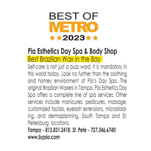 Best Brazilian Wax in Tampa Bay - 2023 award