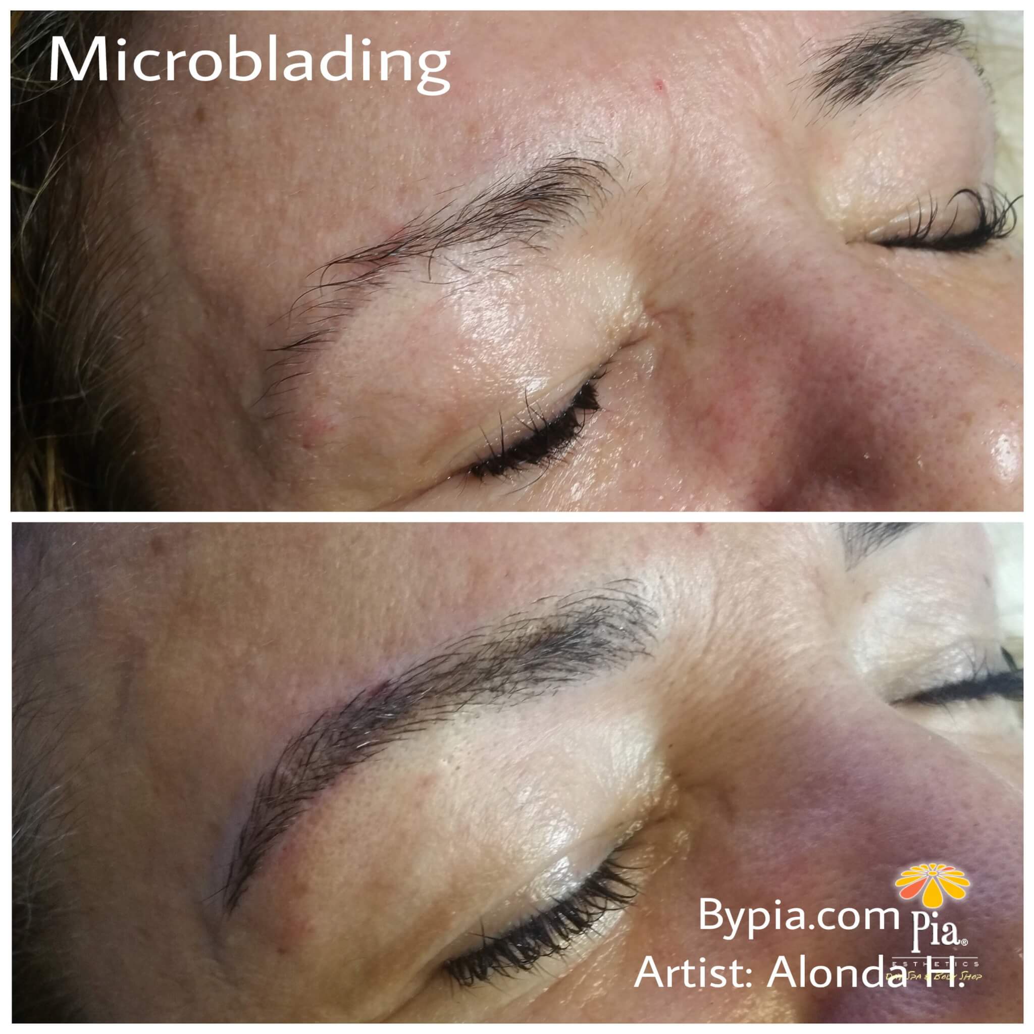 Fixing uneven eyebrows with Microblading