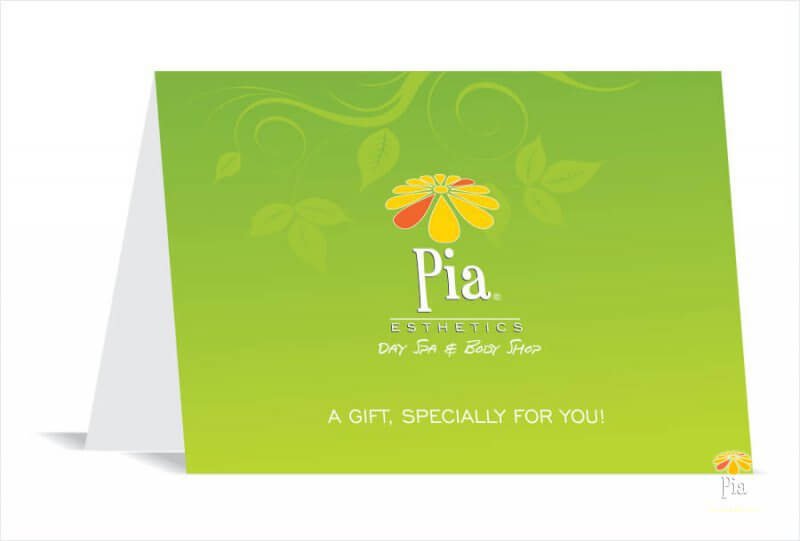 Pia Day Spa Gift Certificate